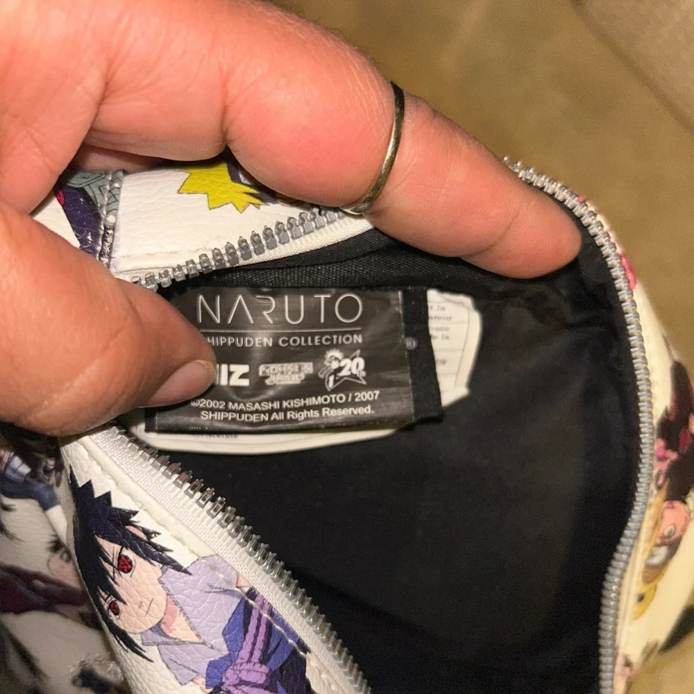 Naruto mini backpack - white Chini character vegan leather